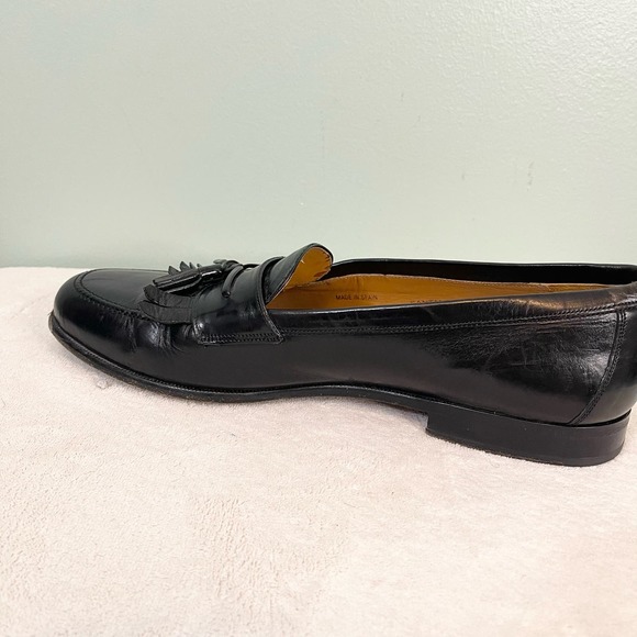 Mezlan Santander Men's Black Leather Kiltie Tassel Loafer Shoes Size 11M - Picture 4 of 12